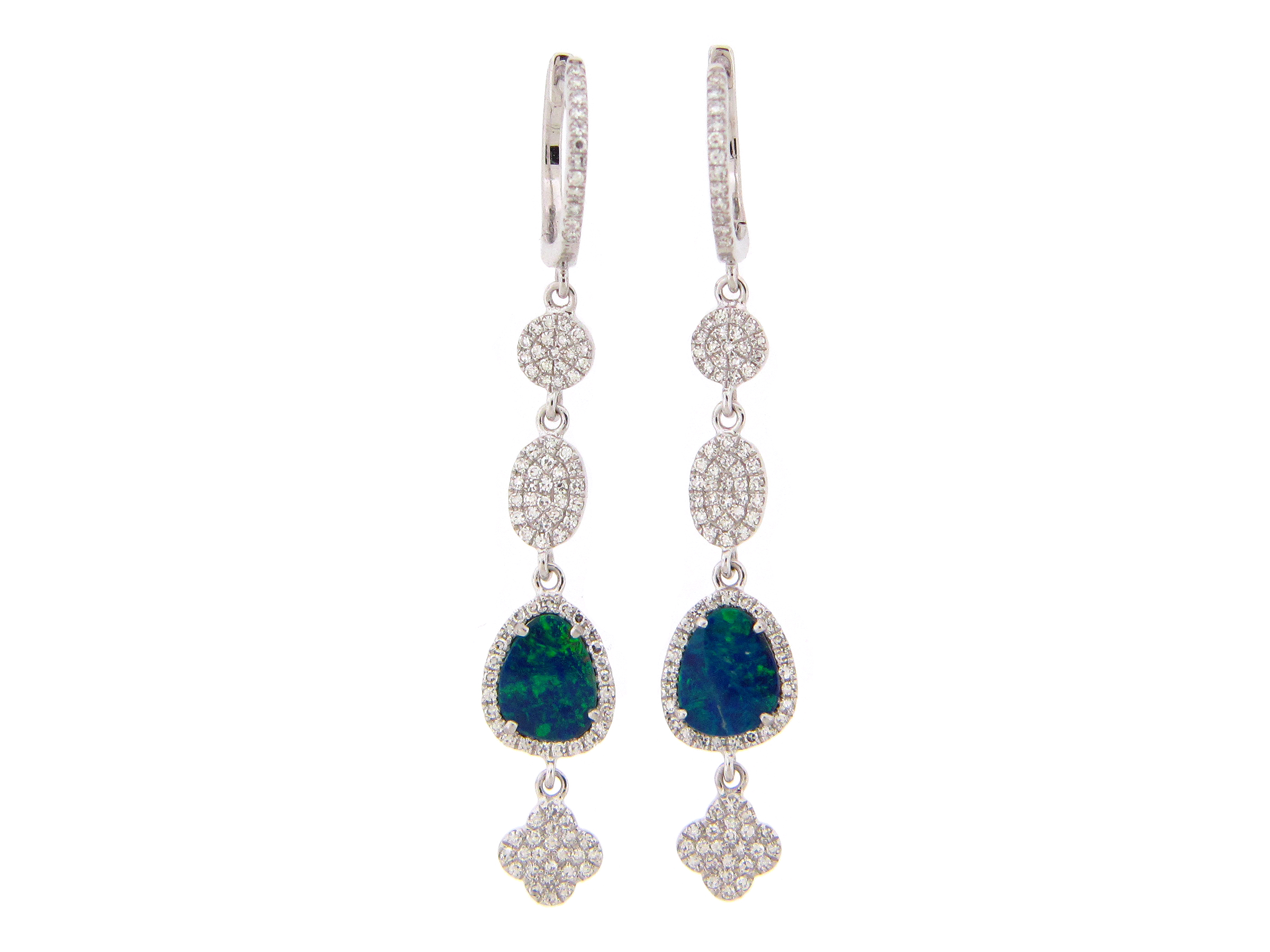 Black Opal & Diamond Earring