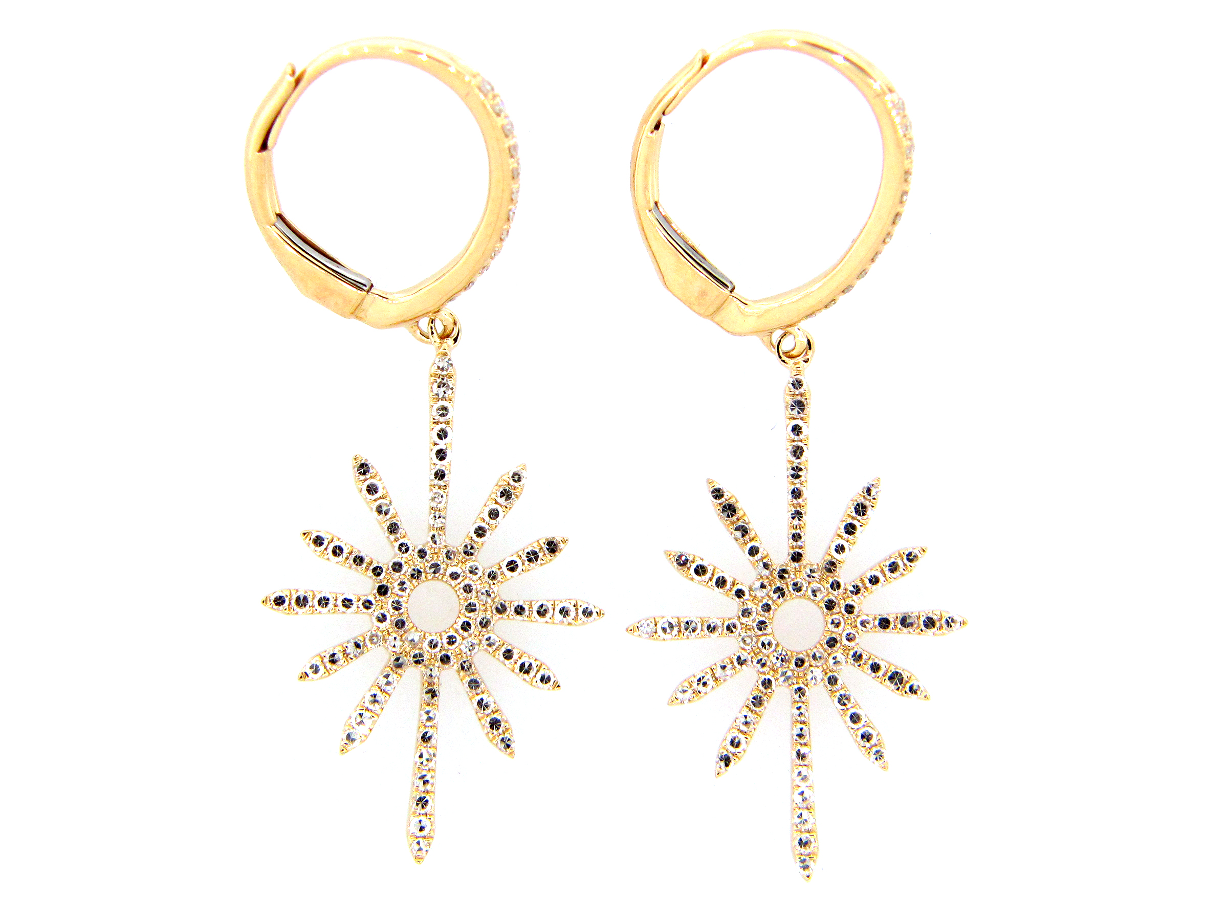 Diamond Starburst Dangle Earring Diamond Starburst Dangle Earring