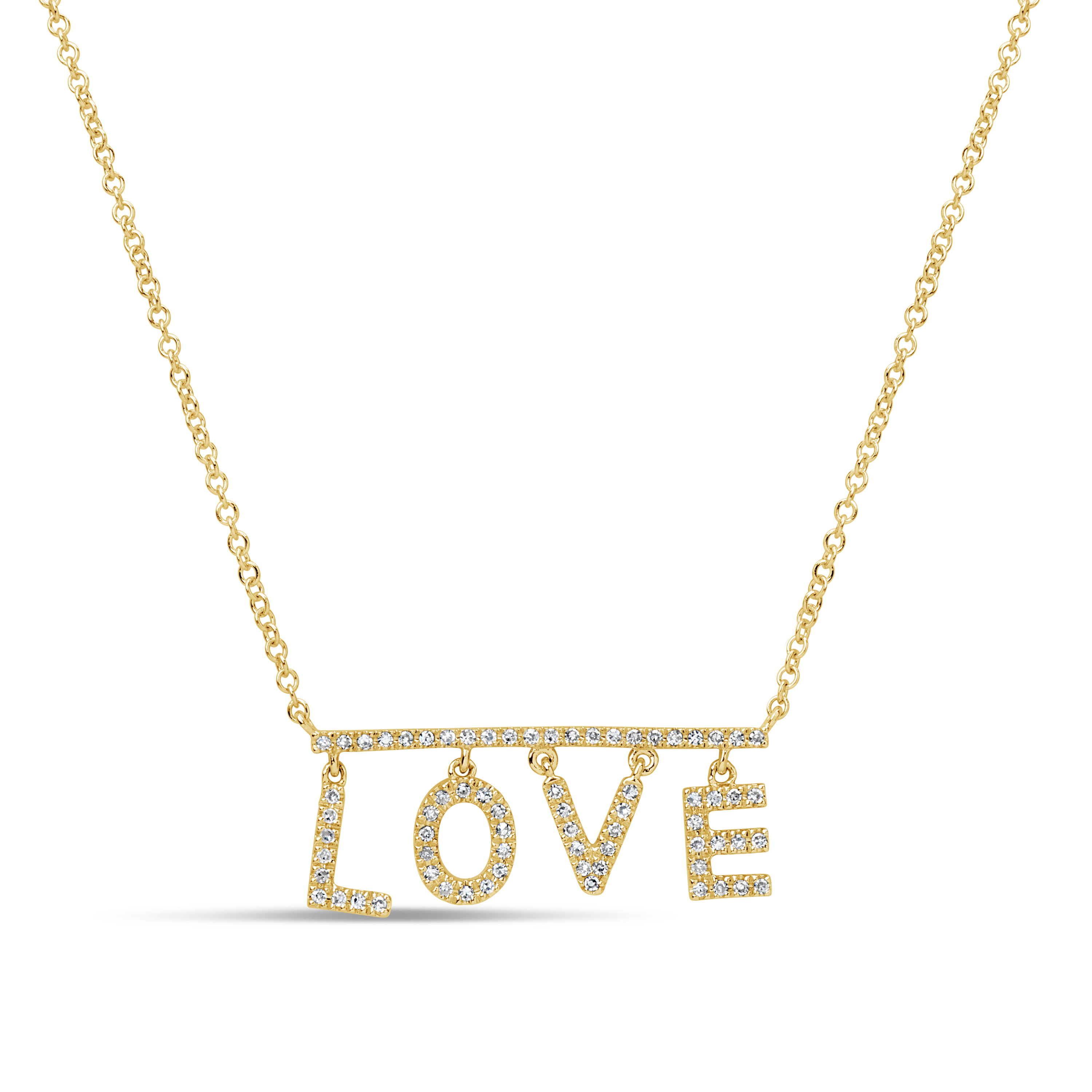 Diamond LOVE Pendant Necklace
