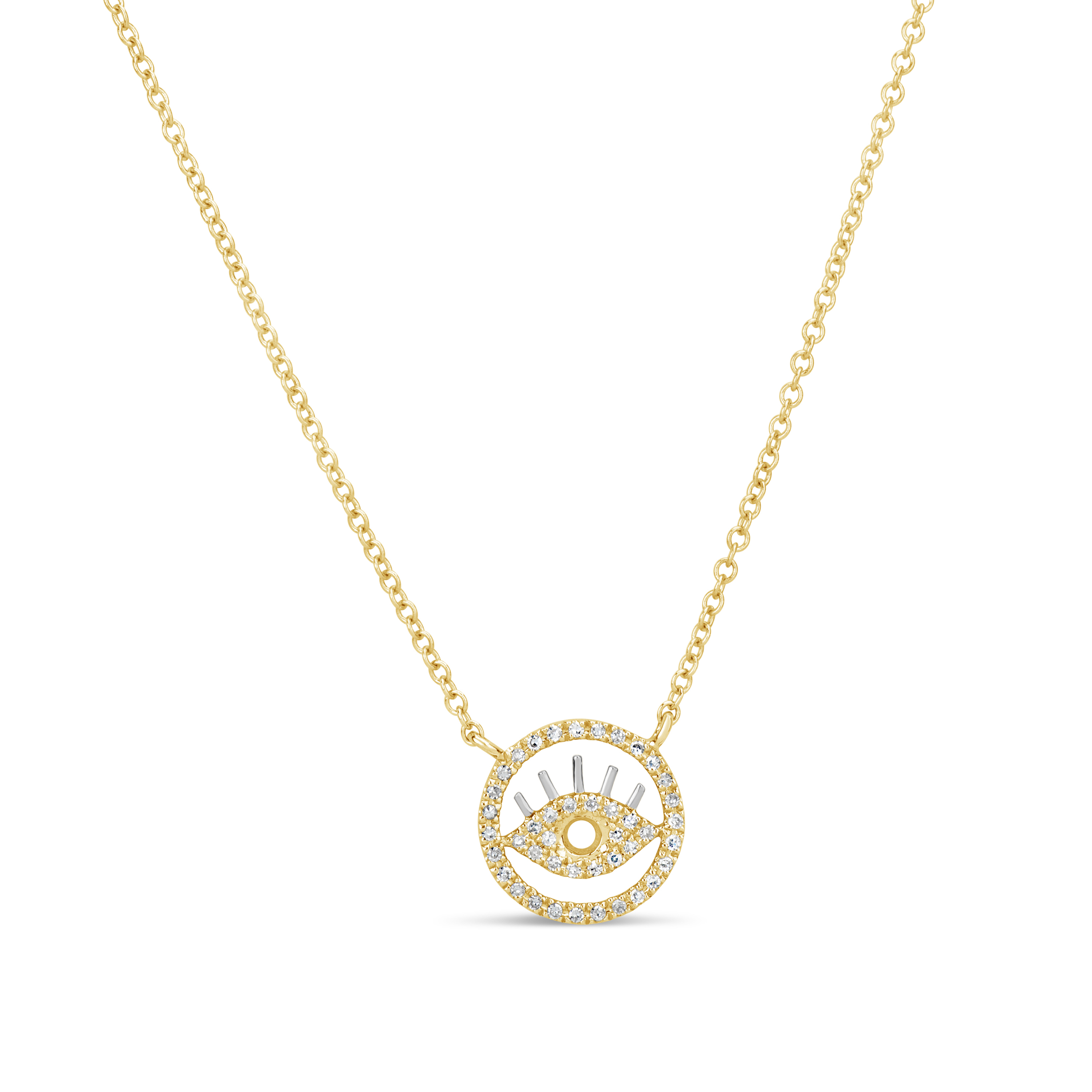 Dilamani Jewelry Diamond Eye Pendant Necklace