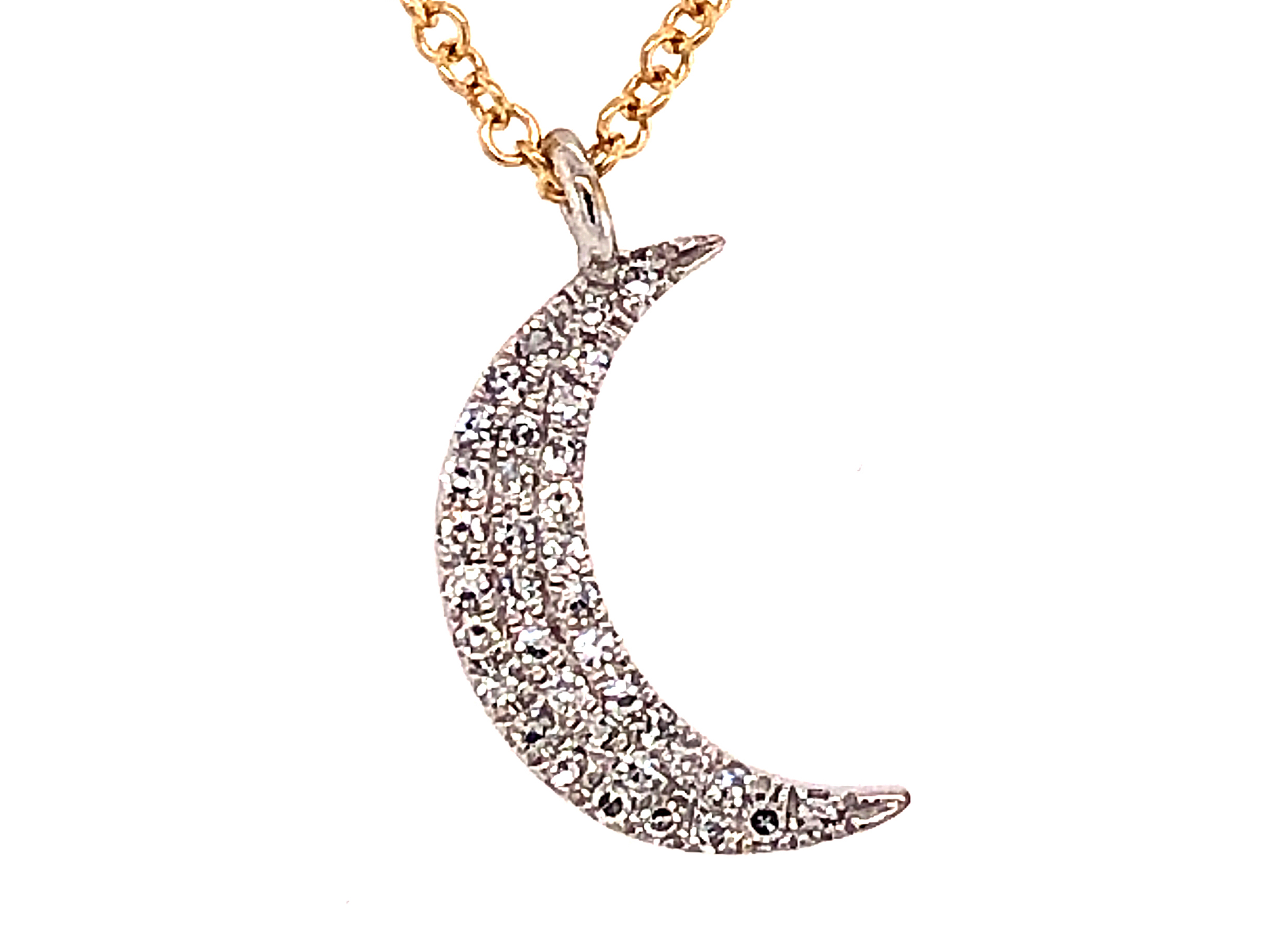 Diamond Moon Pendant