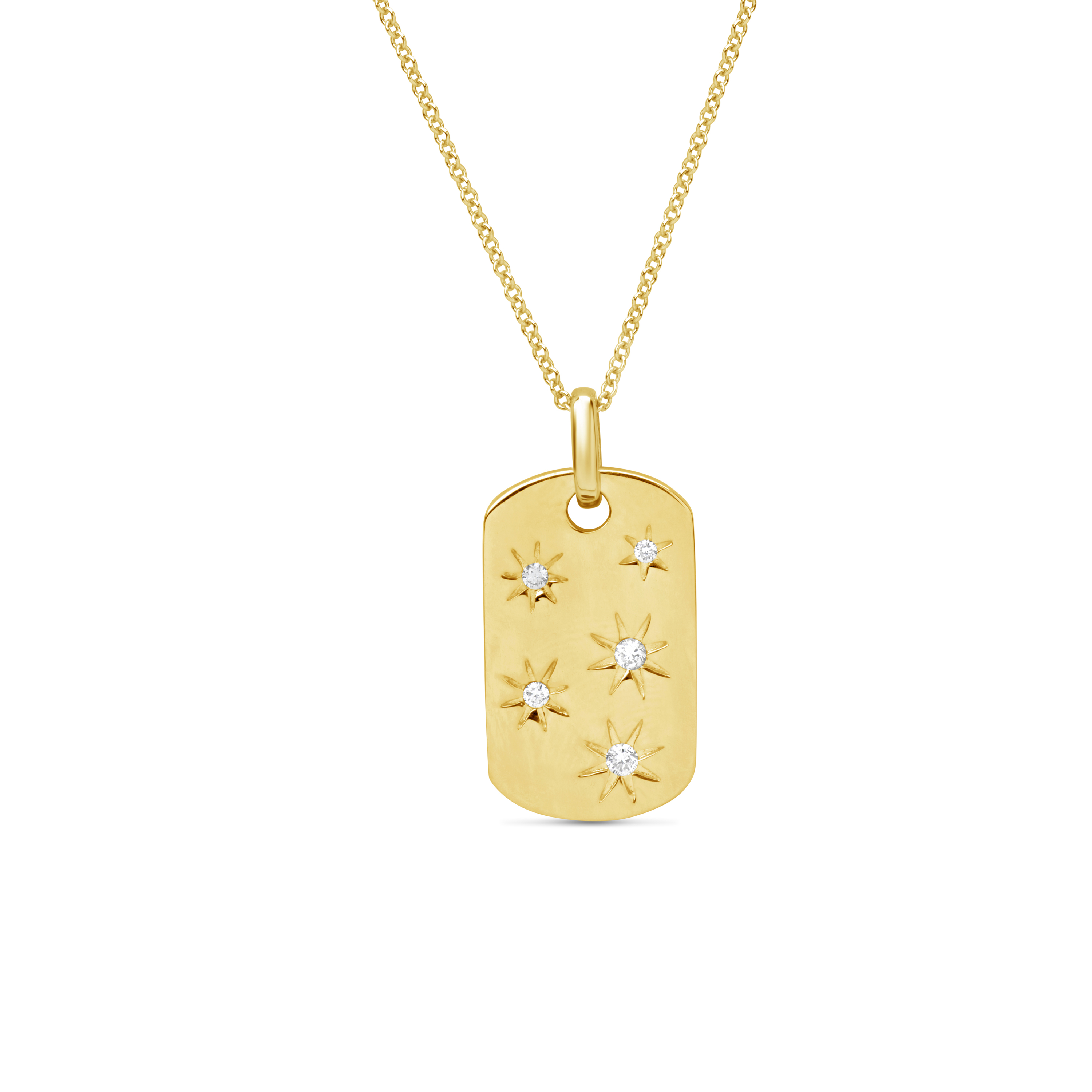 Diamond Star Dog Tag Necklace — Jodi Rae Designs