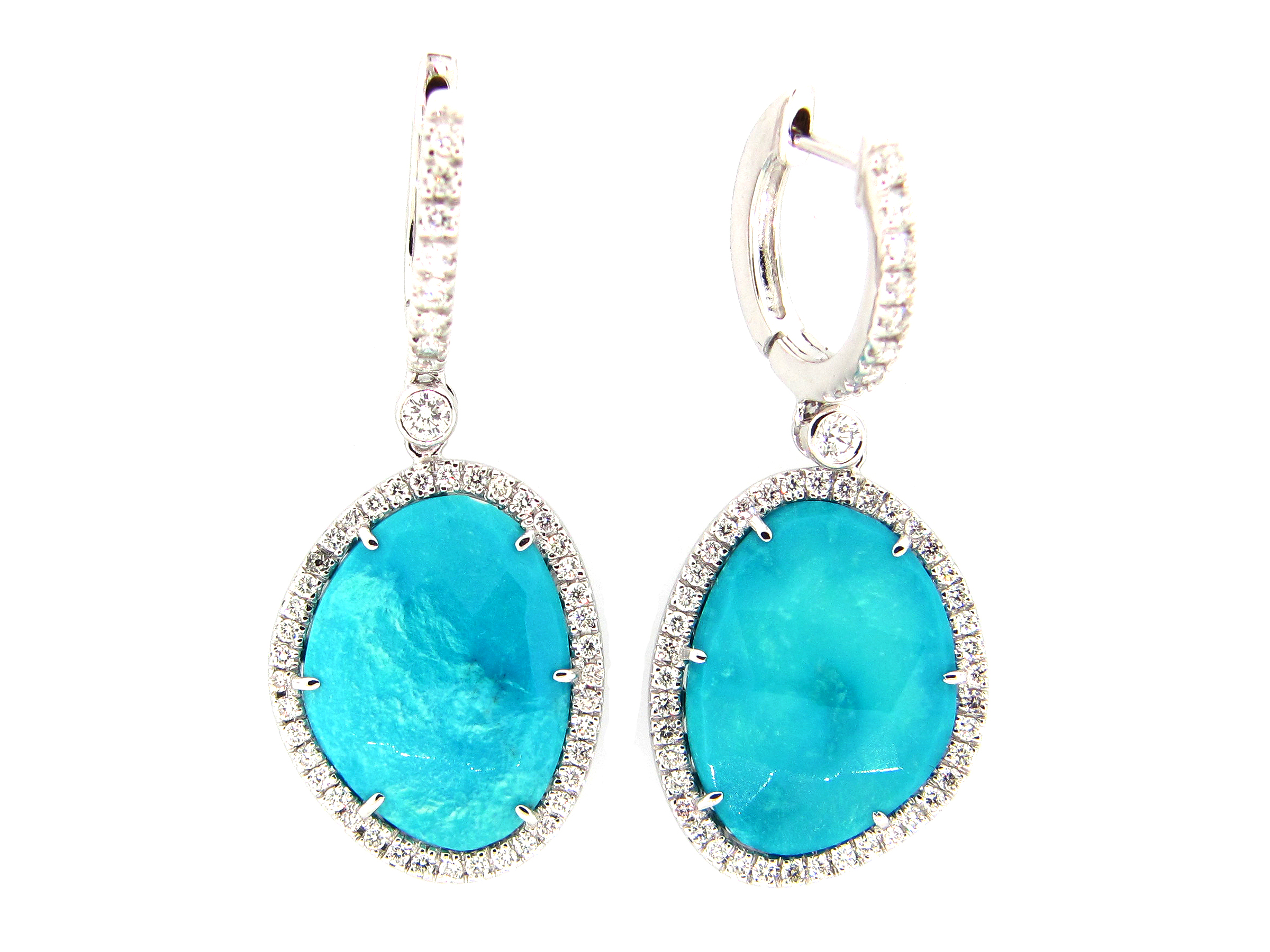 Turquoise & Diamond Earring