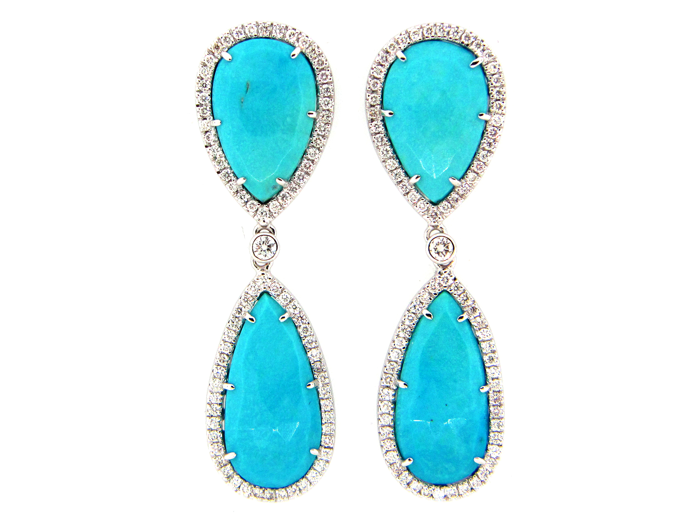 Dilamani Jewelry Turquoise & Diamond Dangle Earring