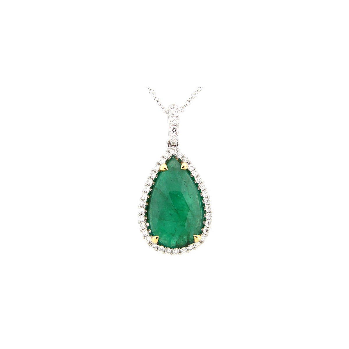 Dilamani Jewelry | Emerald & Diamond Pendant