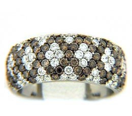 Brown & White Diamond Ring