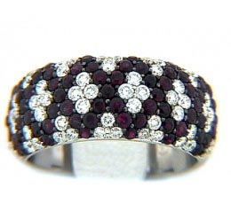 Micro-Pave Ruby Ring
