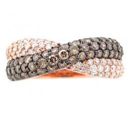 Brown & White Diamond Ring