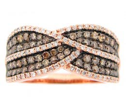 Brown & White Diamond Ring