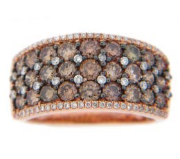 Brown & White Diamond Ring