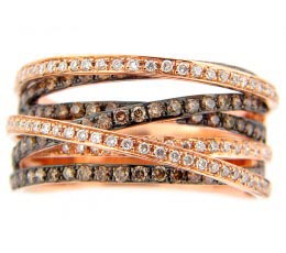 Brown & White Diamond Ring
