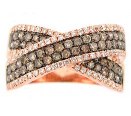 Brown & White Diamond Ring