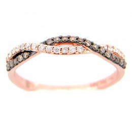 Brown & White Diamond Ring