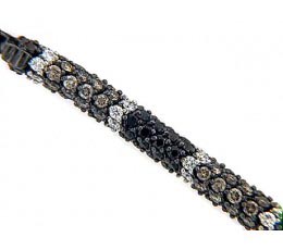 Black, Brown & White Diamond Bracelet