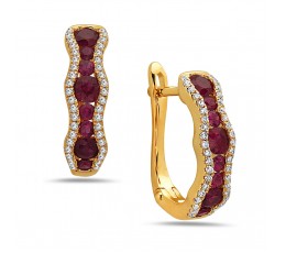 Ruby & Diamond Earring