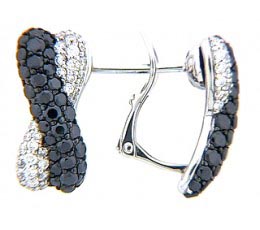 Micro-Pave Black & White Diamond Earrings