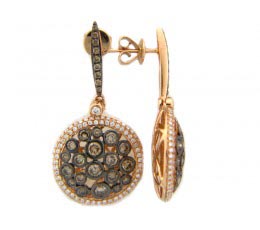 Champagne & White Diamond Earring