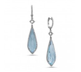Blue Sky Topaz & Diamond Earring