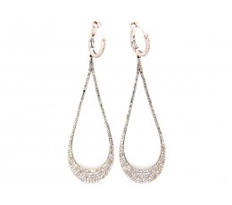 Diamond Tear Drop Loop Earring