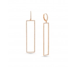 Diamond Large Rectangle Earring