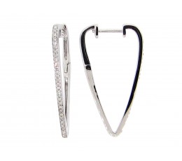 Diamond Triangle Hoop Earring