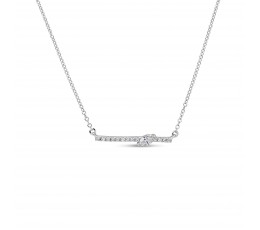 Diamond Marquise Bar Pendant Necklace