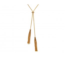Bolo Diamond Necklace with Tassels
