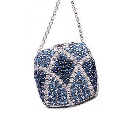 Micro-Pave Sapphire & Diamond Pendant