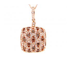 Brown & White Diamond Pendant