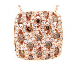 Brown & White Diamond Pendant
