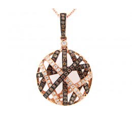 Brown & White Diamond Pendant