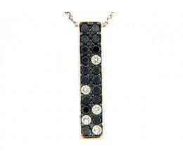 Black and White Diamond Pendant