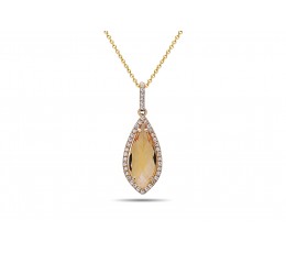Citrine & Diamond Pendant