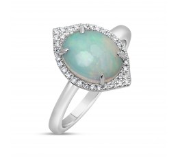 Opal & Diamond Ring