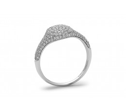 Diamond Cushion Pave Ring