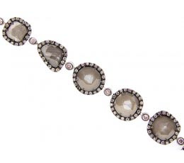 Rose Cut Slice Grey Diamond Bracelet Rose Cut Slice Grey Diamond Bracelet