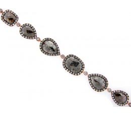 Rose Cut Slice Fancy Color Diamond Bracelet Rose Cut Slice Fancy Color Diamond Bracelet