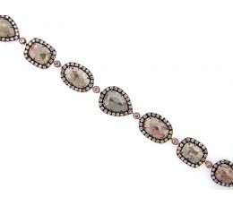 Rose Cut Slice Fancy Color Diamond Bracelet Rose Cut Slice Fancy Color Diamond Bracelet