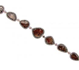Dilamani Jewelry | Rose Cut Slice Fancy Color Diamond Bracelet