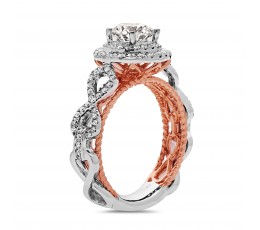 Diamond Engagement Ring Two Tone