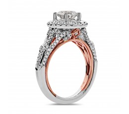 Diamond Engagement Ring Two Tone