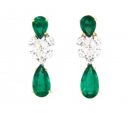 Emerald and Diamond Earring