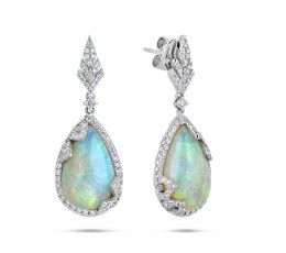 Opal & Diamond Earring