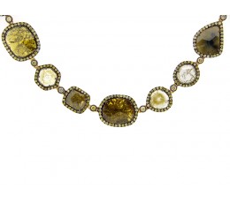 Yellow Diamond Slice Necklace