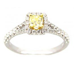 Natural Fancy Yellow Diamond Ring