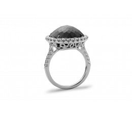 Rose Cut Black Diamond Ring